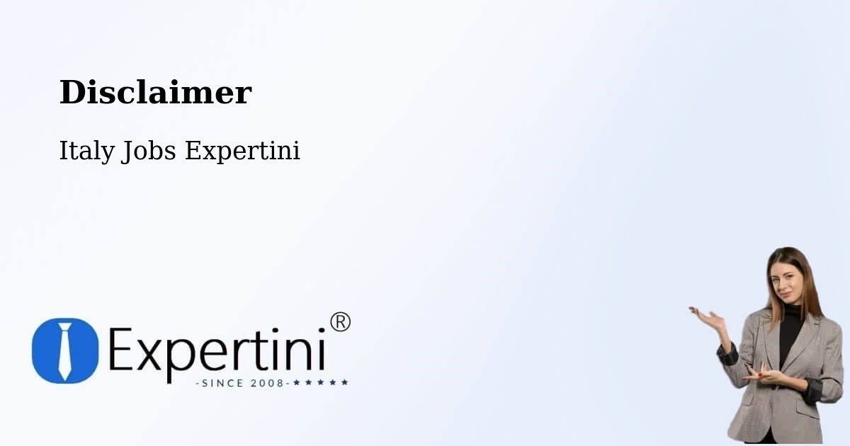 Disclaimer – Bitonto - Italy Jobs Expertini